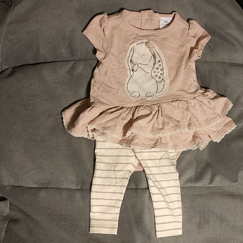 Babygirl rosegold bunny outfit